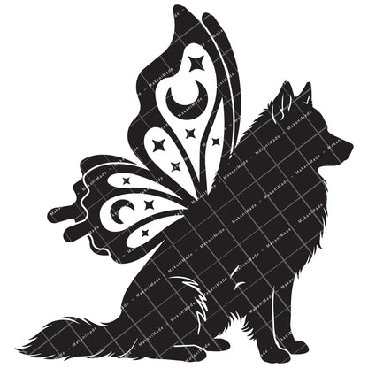 Butterfly Wing Icelandic Sheepdog Decal