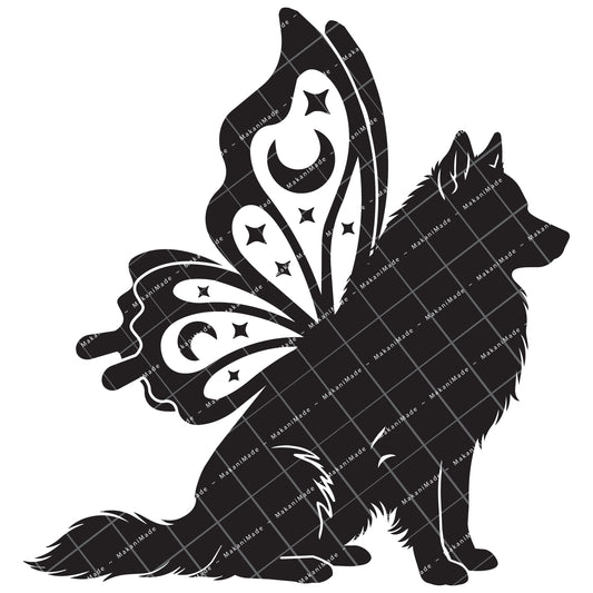 Butterfly Wing Icelandic Sheepdog Decal