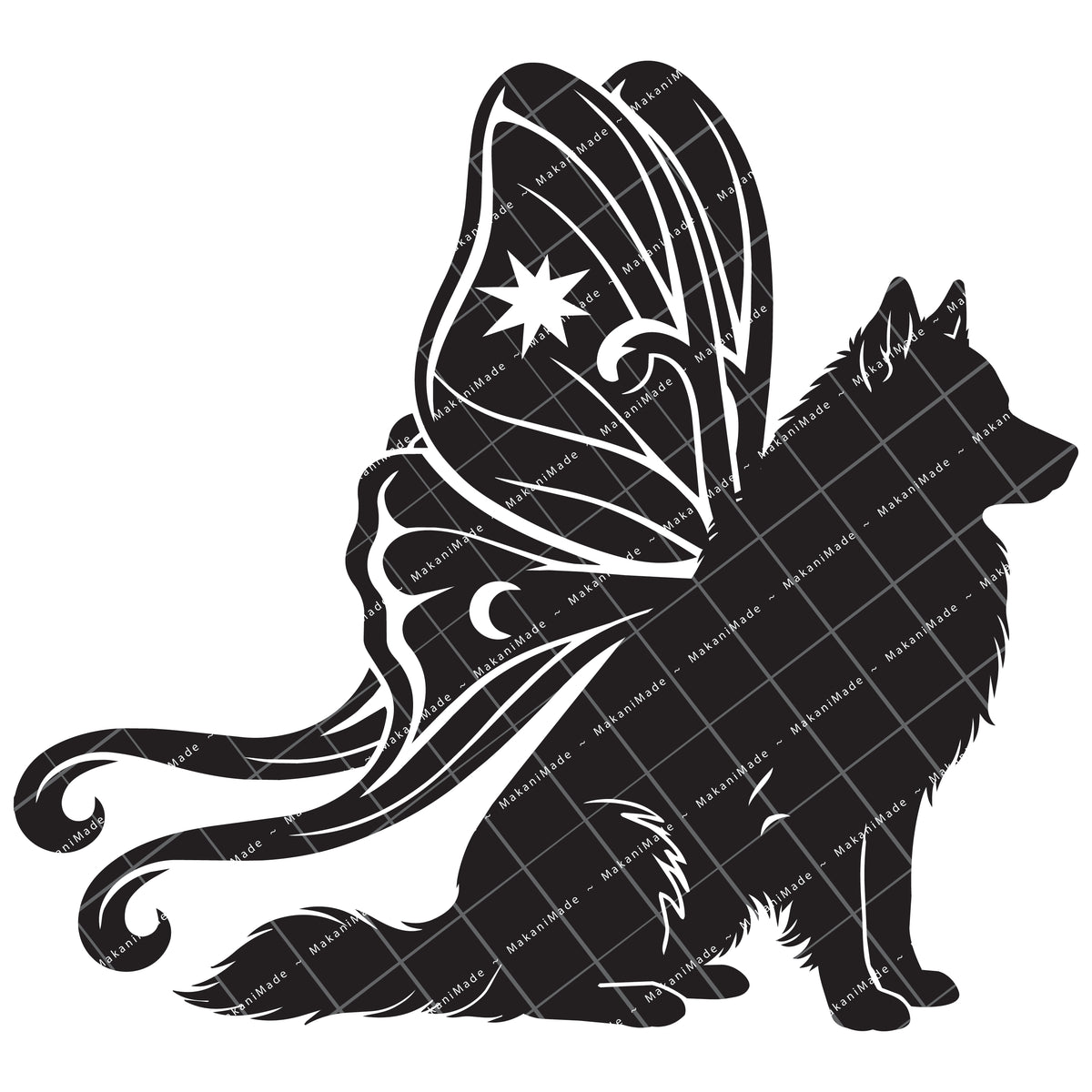 Moth Wing Icelandic Sheepdog Decal