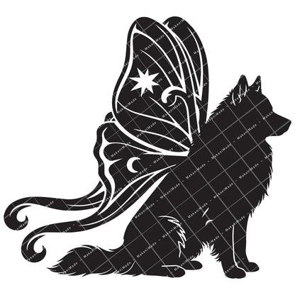 Moth Wing Icelandic Sheepdog Decal