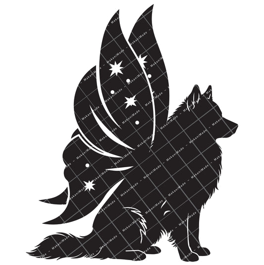 Fairy Wing Icelandic Sheepdog Decal