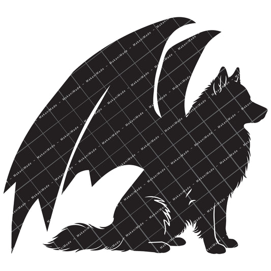 Dragon Wing Icelandic Sheepdog Decal
