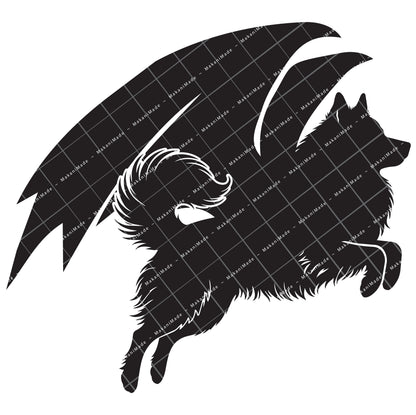 Leaping Dragon Icelandic Sheepdog Decal