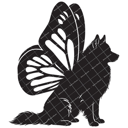 Monarch Wing Icelandic Sheepdog Decal