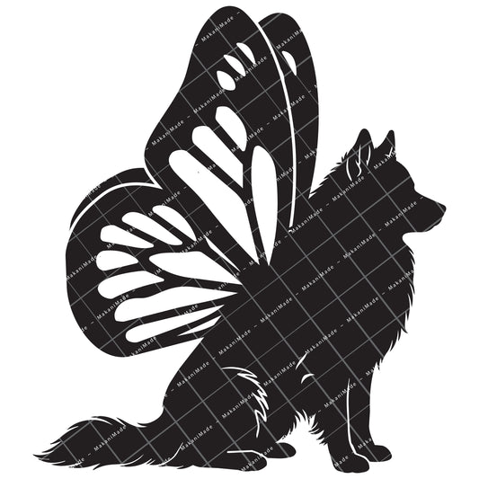 Monarch Wing Icelandic Sheepdog Decal