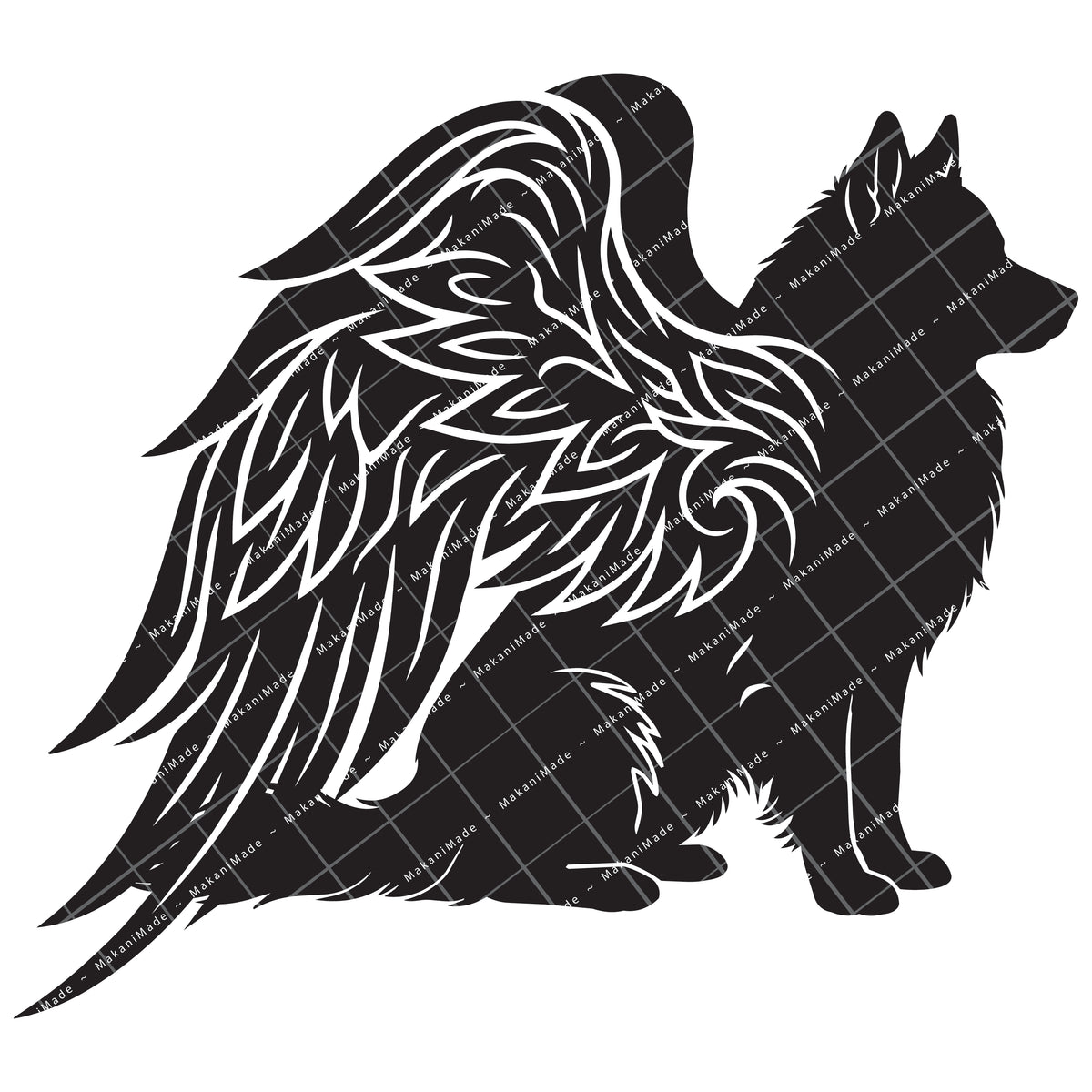 Angel Wing Icelandic Sheepdog Decal