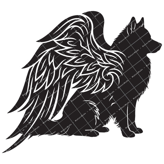 Angel Wing Icelandic Sheepdog Decal
