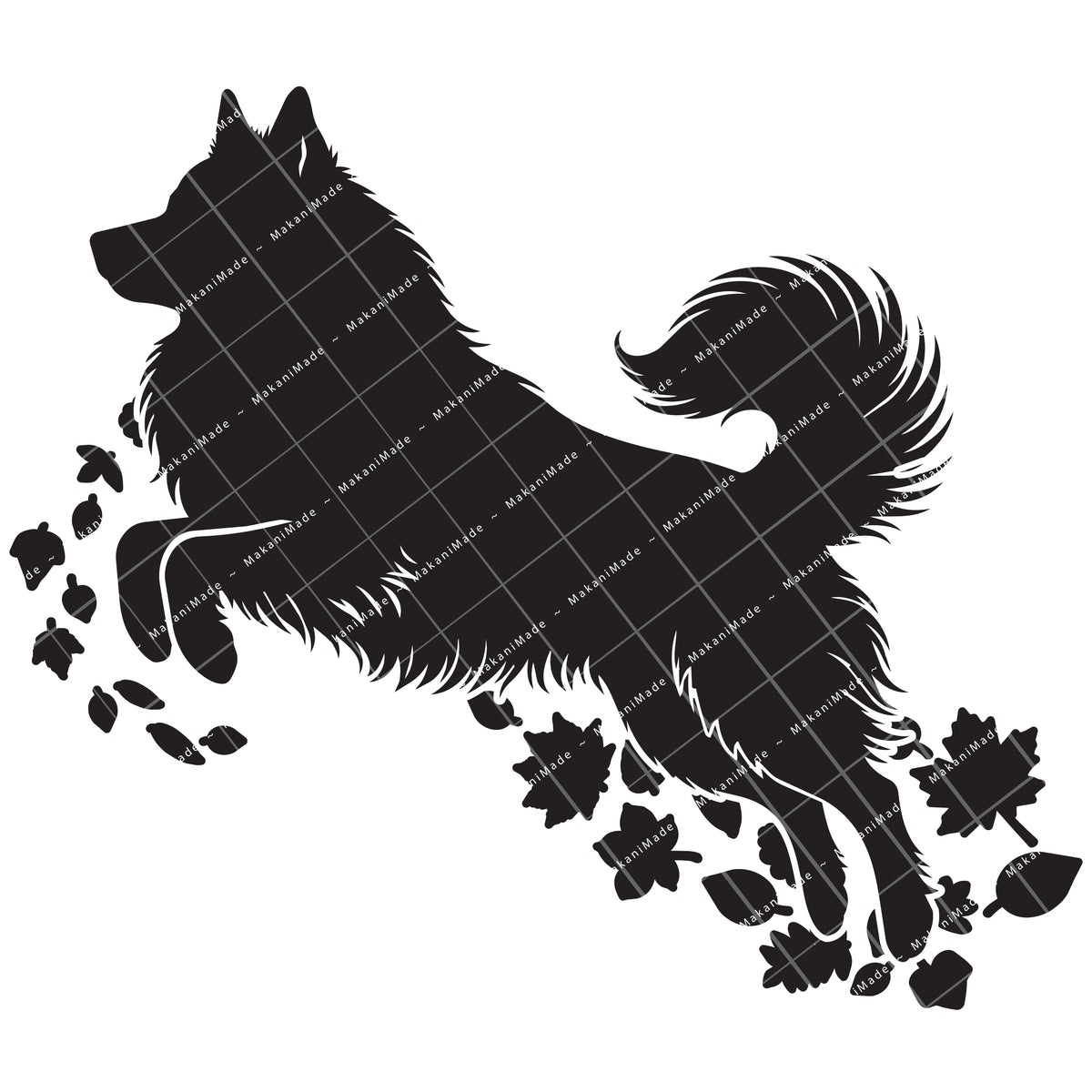 Fall Leaves Icelandic Sheepdog Decal