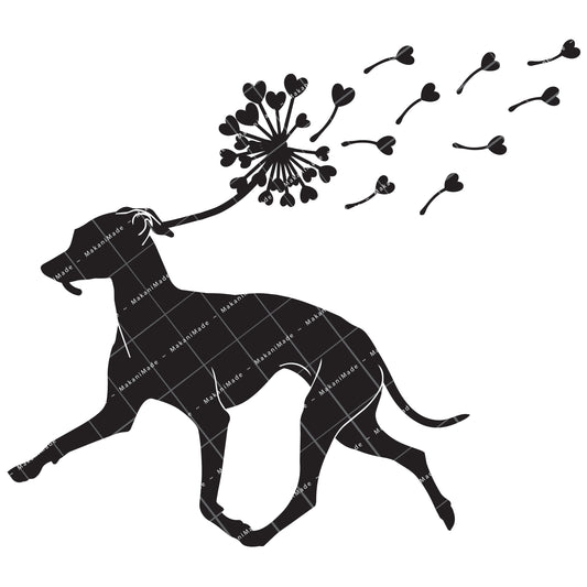 Dandelion Fluff Italian Greyhound Decal