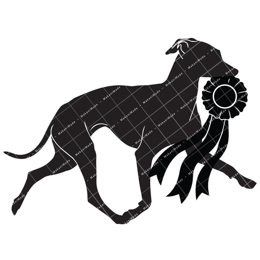 Rosette Winner Italian Greyhound Decal