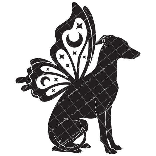 Butterfly Wing Italian Greyhound Decal