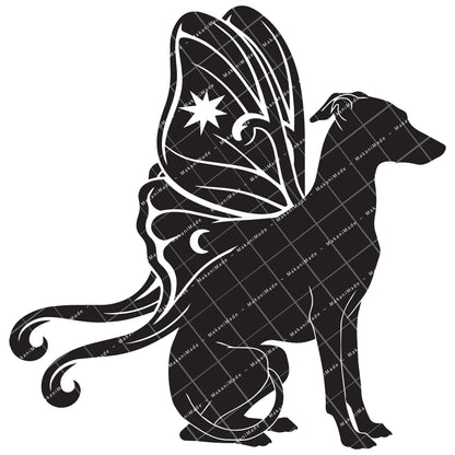 Moth Wing Italian Greyhound Decal