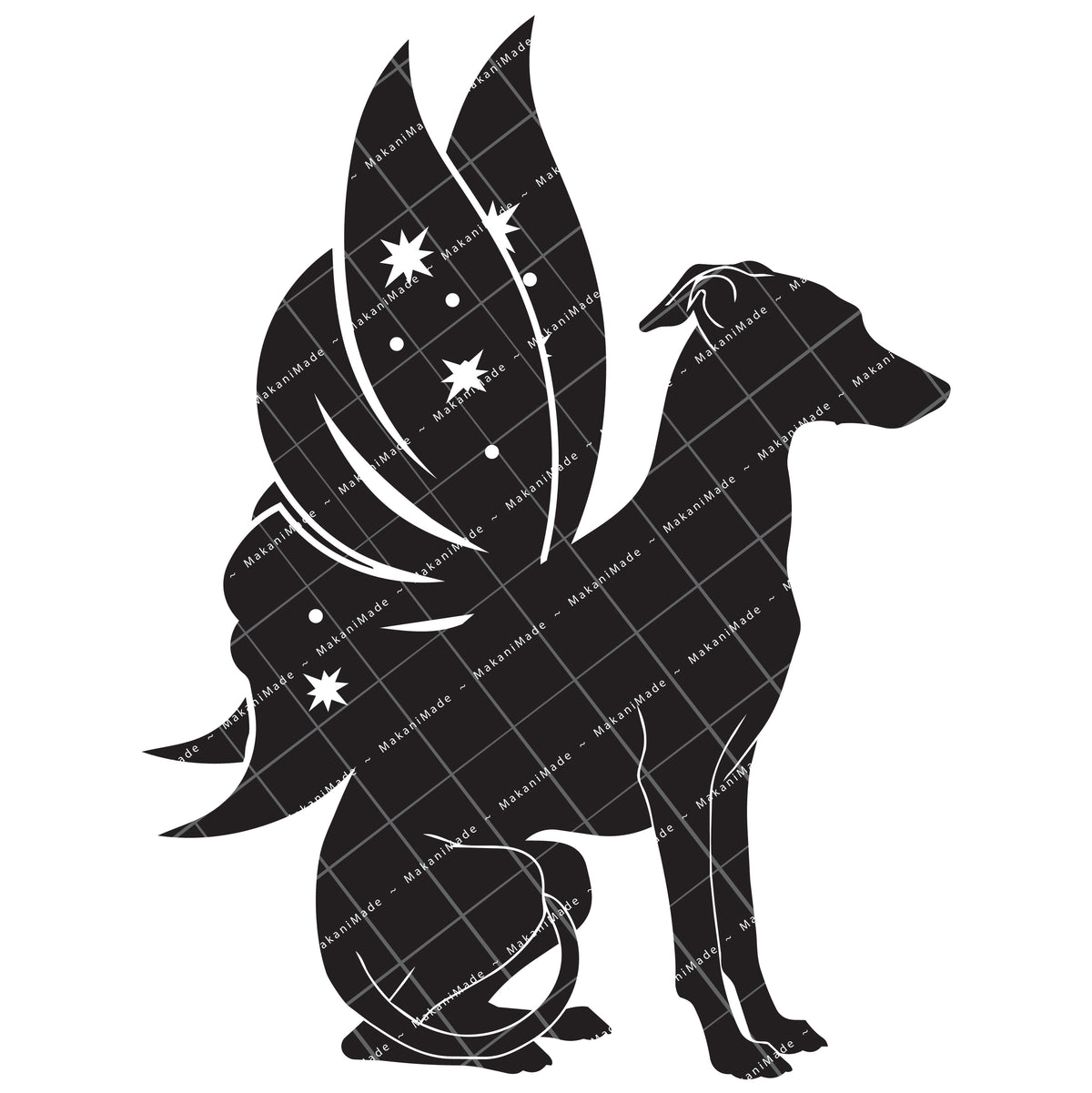 Fairy Wing Italian Greyhound Decal