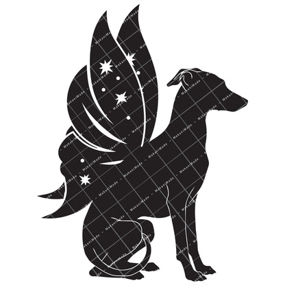 Fairy Wing Italian Greyhound Decal