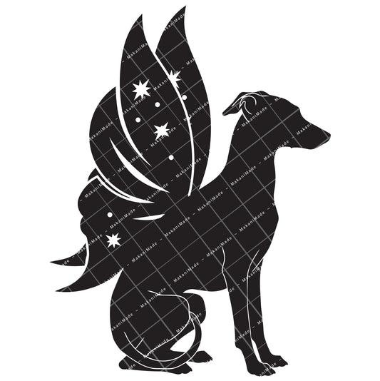 Fairy Wing Italian Greyhound Decal