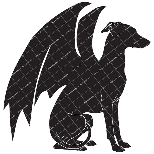Dragon Wing Italian Greyhound Decal