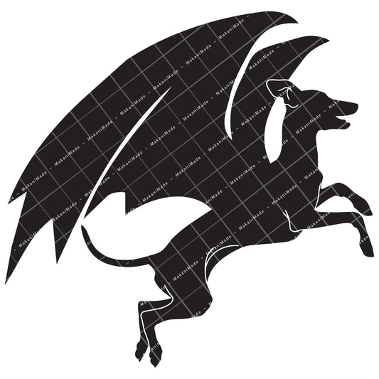 Leaping Dragon Italian Greyhound Decal