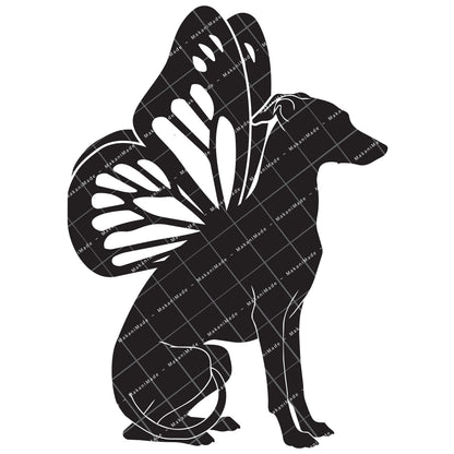 Monarch Wing Italian Greyhound Decal