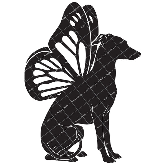 Monarch Wing Italian Greyhound Decal