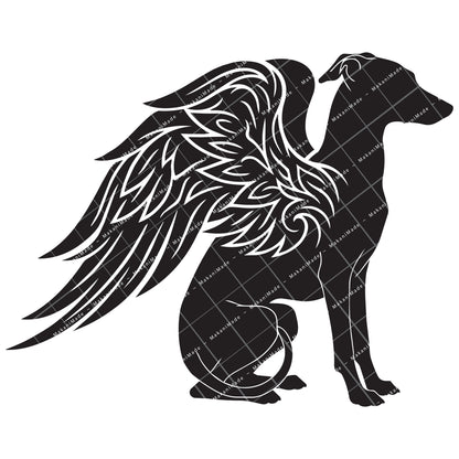 Angel Wing Italian Greyhound Decal