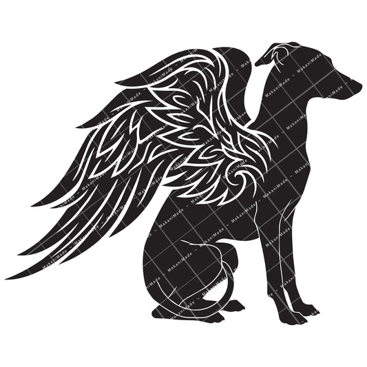Angel Wing Italian Greyhound Decal