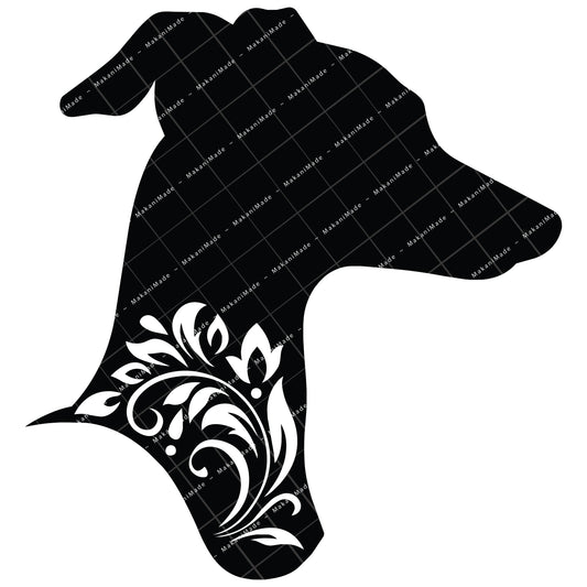 Profile Cutout Italian Greyhound Decal