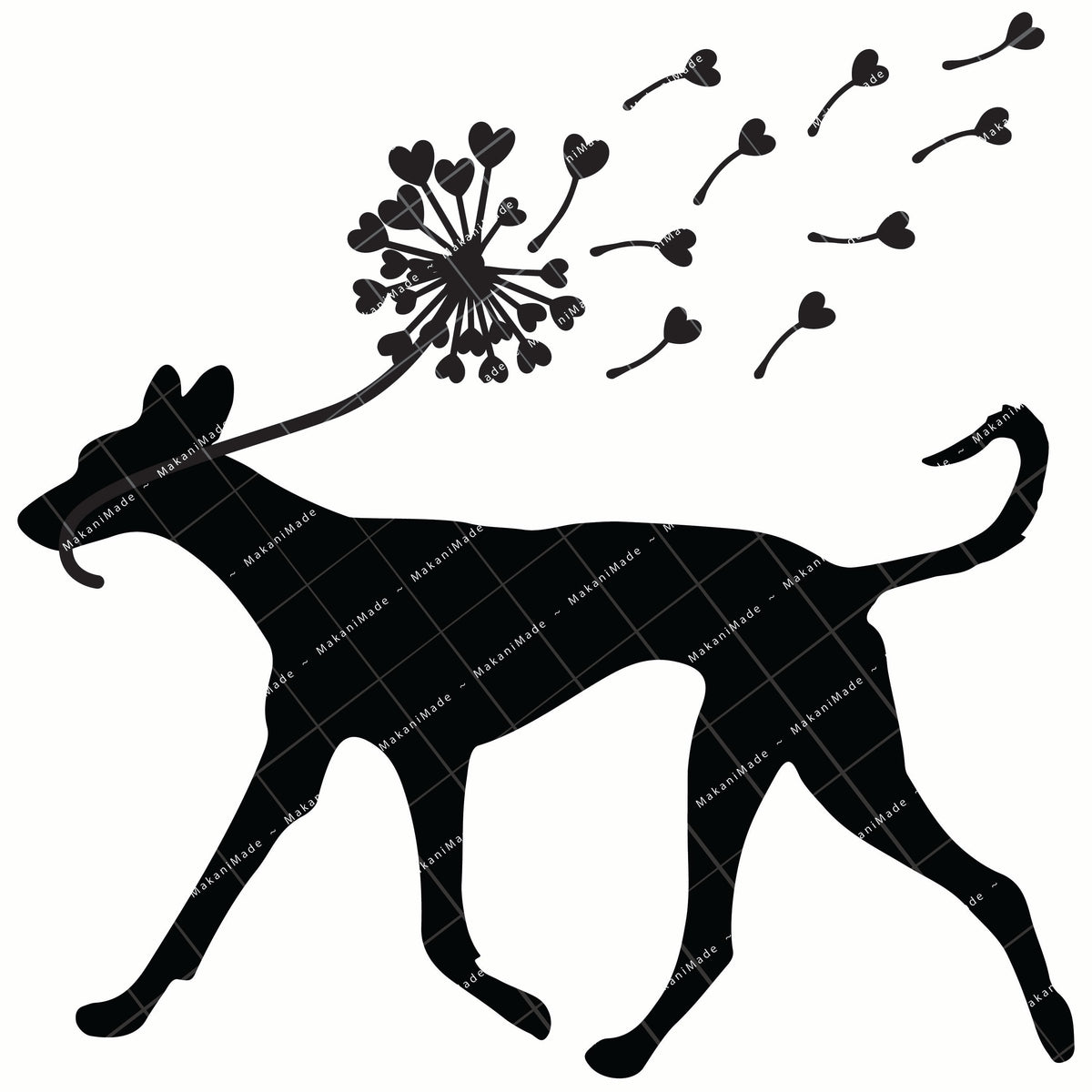 Dandelion Fluff Ibizan Hound (Smooth) Decal