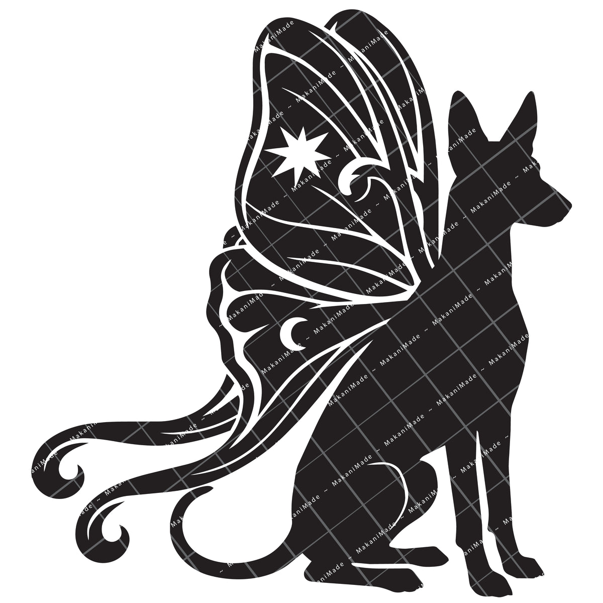 Moth Wing Ibizan Hound (Smooth) Decal