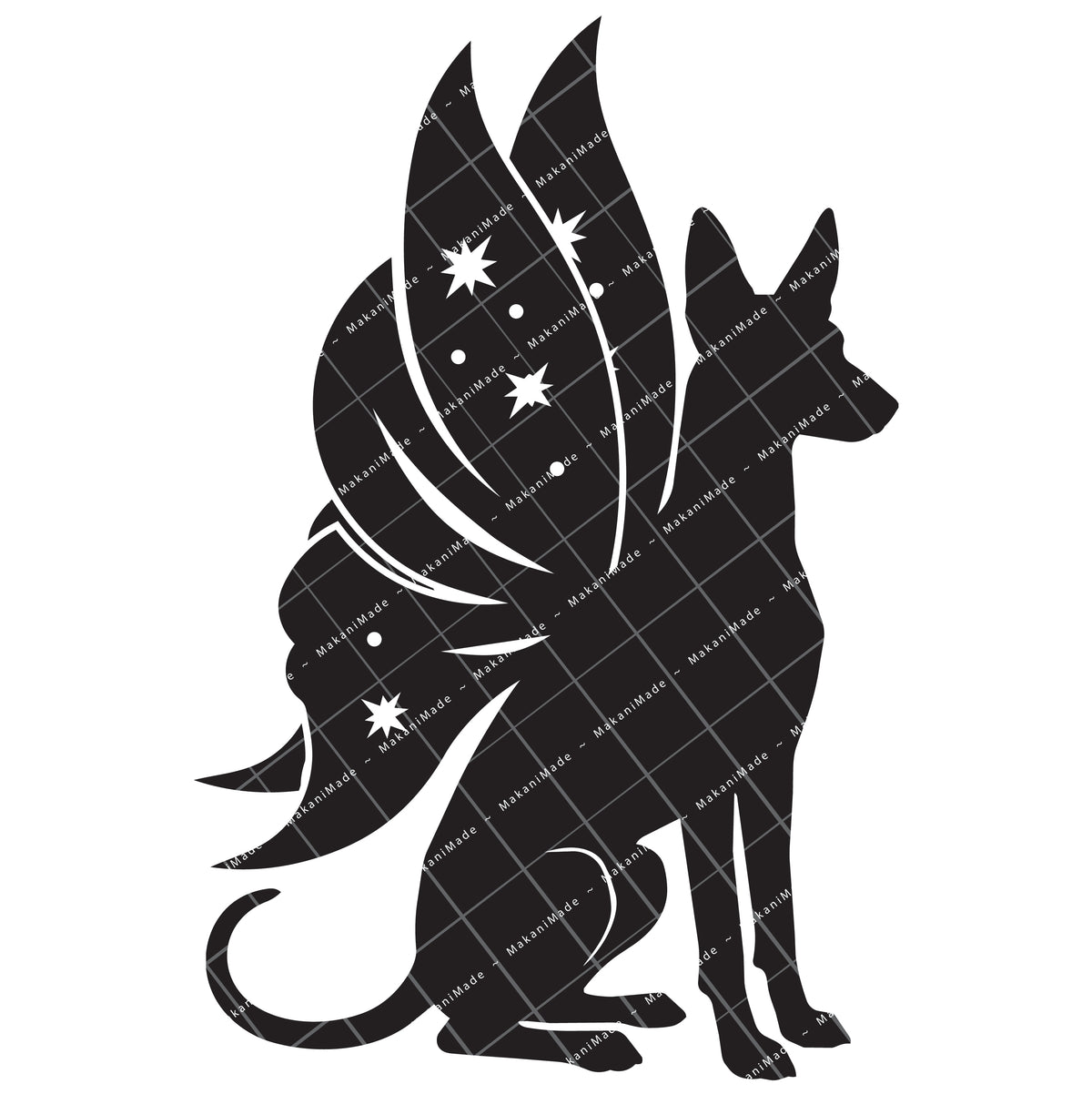 Fairy Wing Ibizan Hound (Smooth) Decal