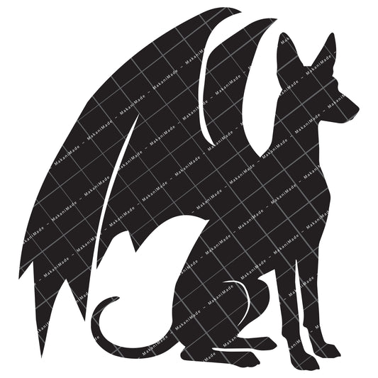 Dragon Wing Ibizan Hound (Smooth) Decal