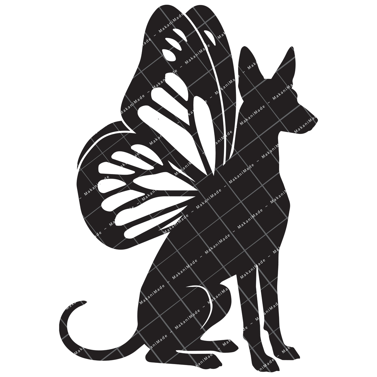 Monarch Wing Ibizan Hound (Smooth) Decal