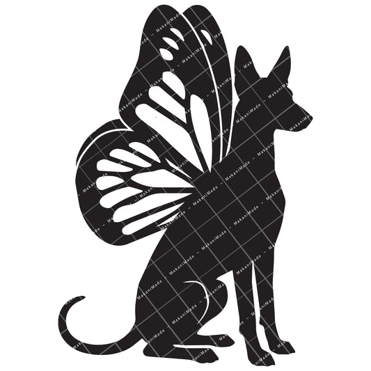 Monarch Wing Ibizan Hound (Smooth) Decal