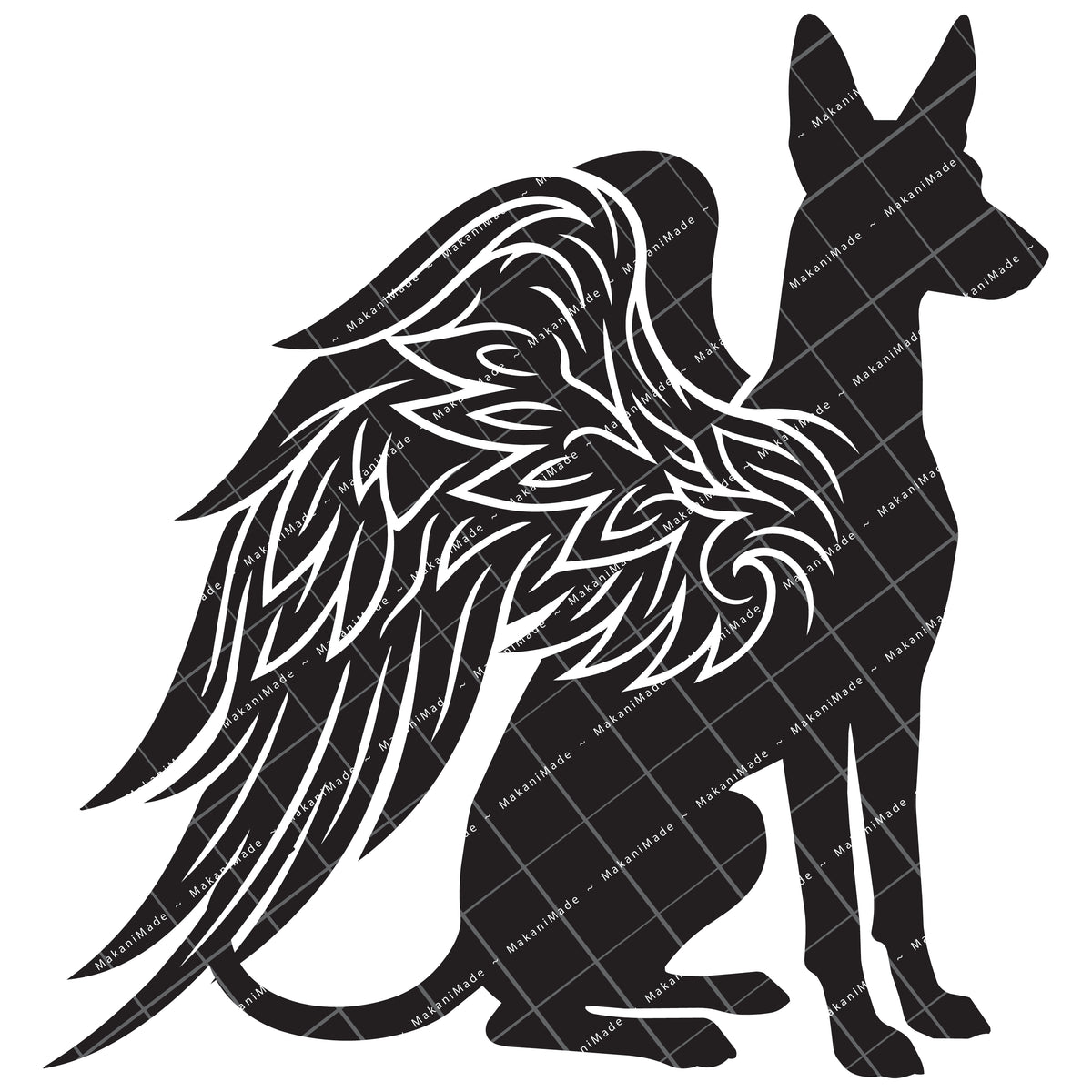 Angel Wing Ibizan Hound (Smooth) Decal
