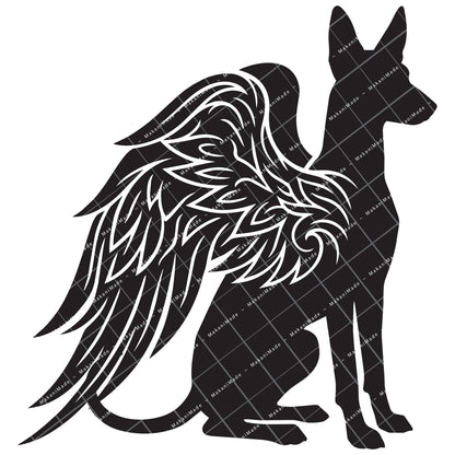 Angel Wing Ibizan Hound (Smooth) Decal
