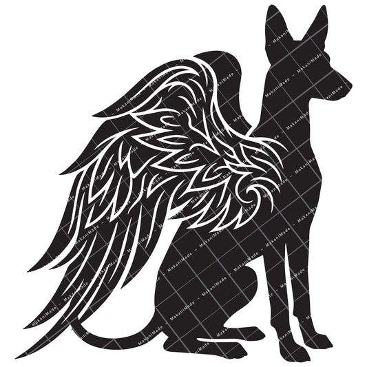 Angel Wing Ibizan Hound (Smooth) Decal
