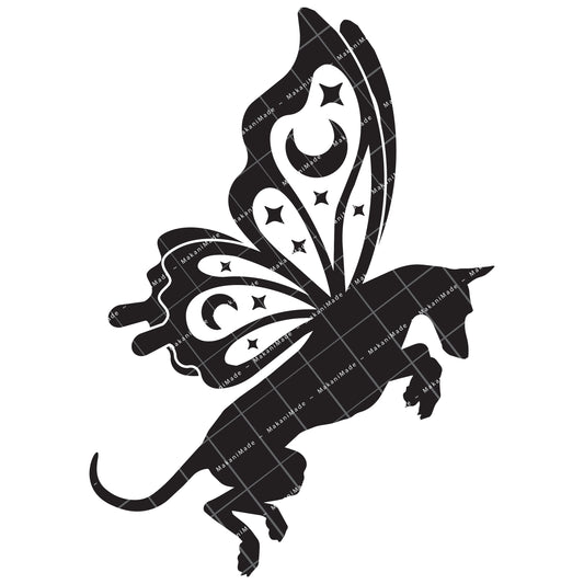 Leaping Butterfly Ibizan Hound (Smooth) Decal