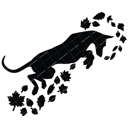Fall Leaves Ibizan Hound (Smooth) Decal