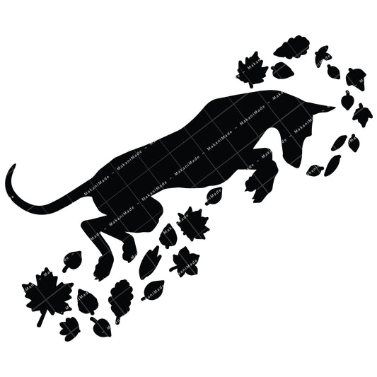 Fall Leaves Ibizan Hound (Smooth) Decal