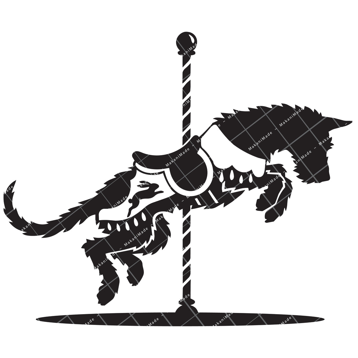 Carousel Ibizan Hound (Wire) Decal