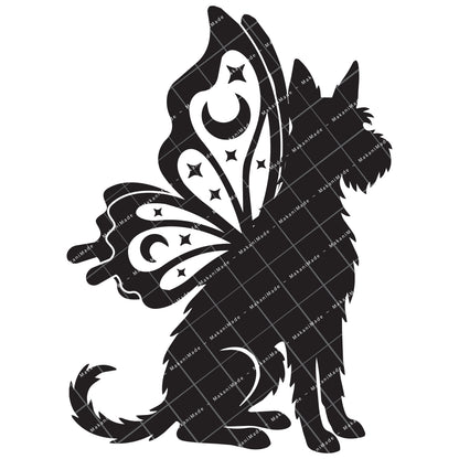 Butterfly Wing Ibizan Hound (Wire) Decal