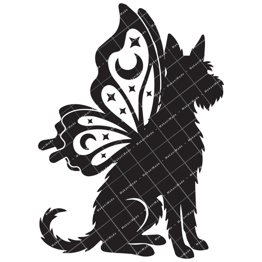 Butterfly Wing Ibizan Hound (Wire) Decal
