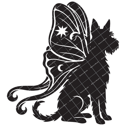 Moth Wing Ibizan Hound (Wire) Decal