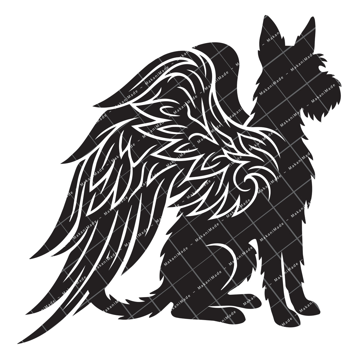 Angel Wing Ibizan Hound (Wire) Decal