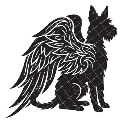 Angel Wing Ibizan Hound (Wire) Decal