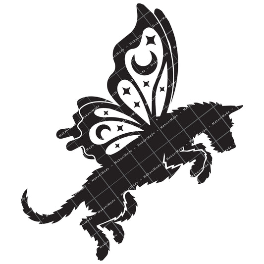 Leaping Butterfly Ibizan Hound (Wire) Decal