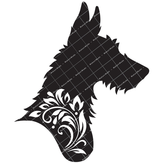 Profile Cutout Ibizan Hound (Wire) Decal