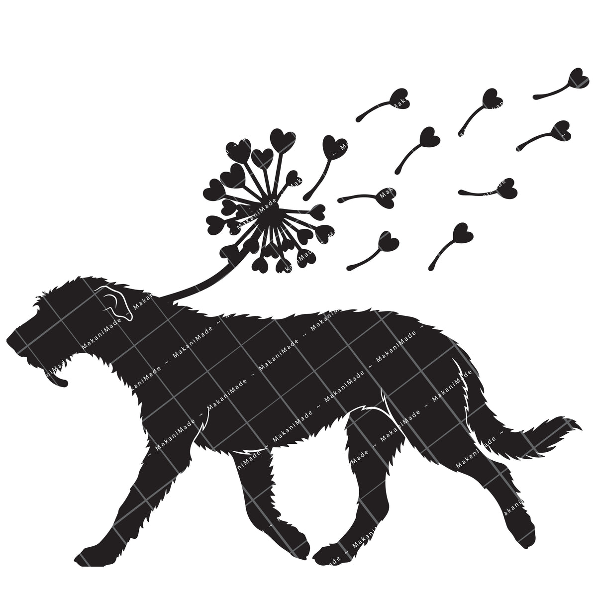 Dandelion Fluff Wolfhound Decal