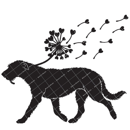 Dandelion Fluff Wolfhound Decal