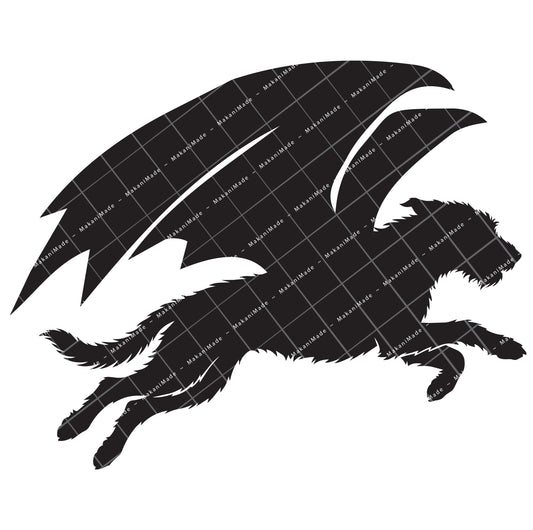 Leaping Dragon Wolfhound Decal