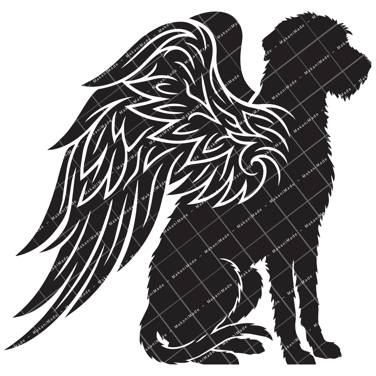 Angel Wing Wolfhound Decal